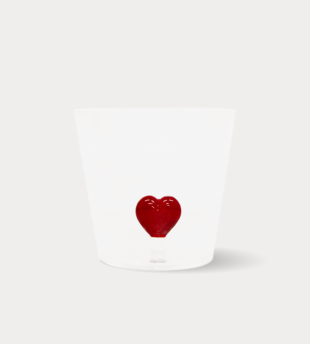 3D Heart Glass Tumbler 
