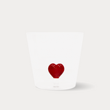 3D Heart Glass Tumbler 
