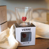 3D Heart Glass Tumbler