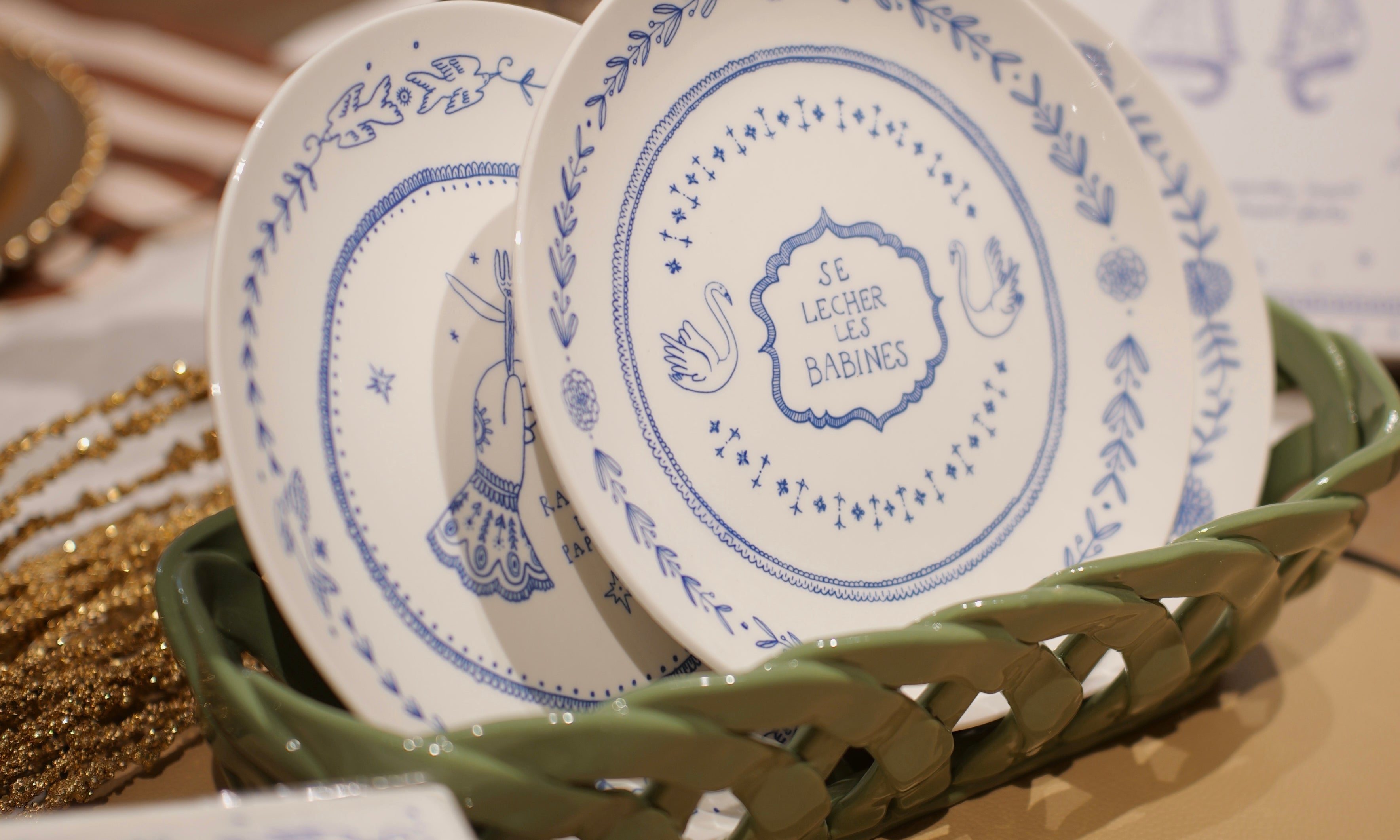 French Dessert Plates