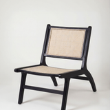 Black Frame Rattan Chair