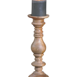 Nkuku Large Wood Candle Holder