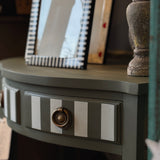 Green with Striped Drawers Telephone Table