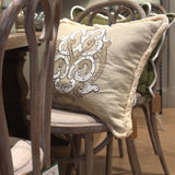 Baroque Pattern Cushion Cream