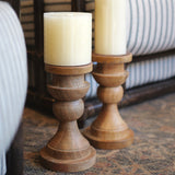 Nkuku Mango Wood Candle Holder