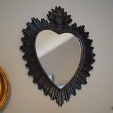Medium Black "Sacred Heart" Mirror