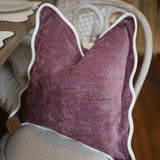 Plum Scalloped Edge Cushion 45x45