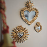 Ex-voto Mirror Golden Heart Large