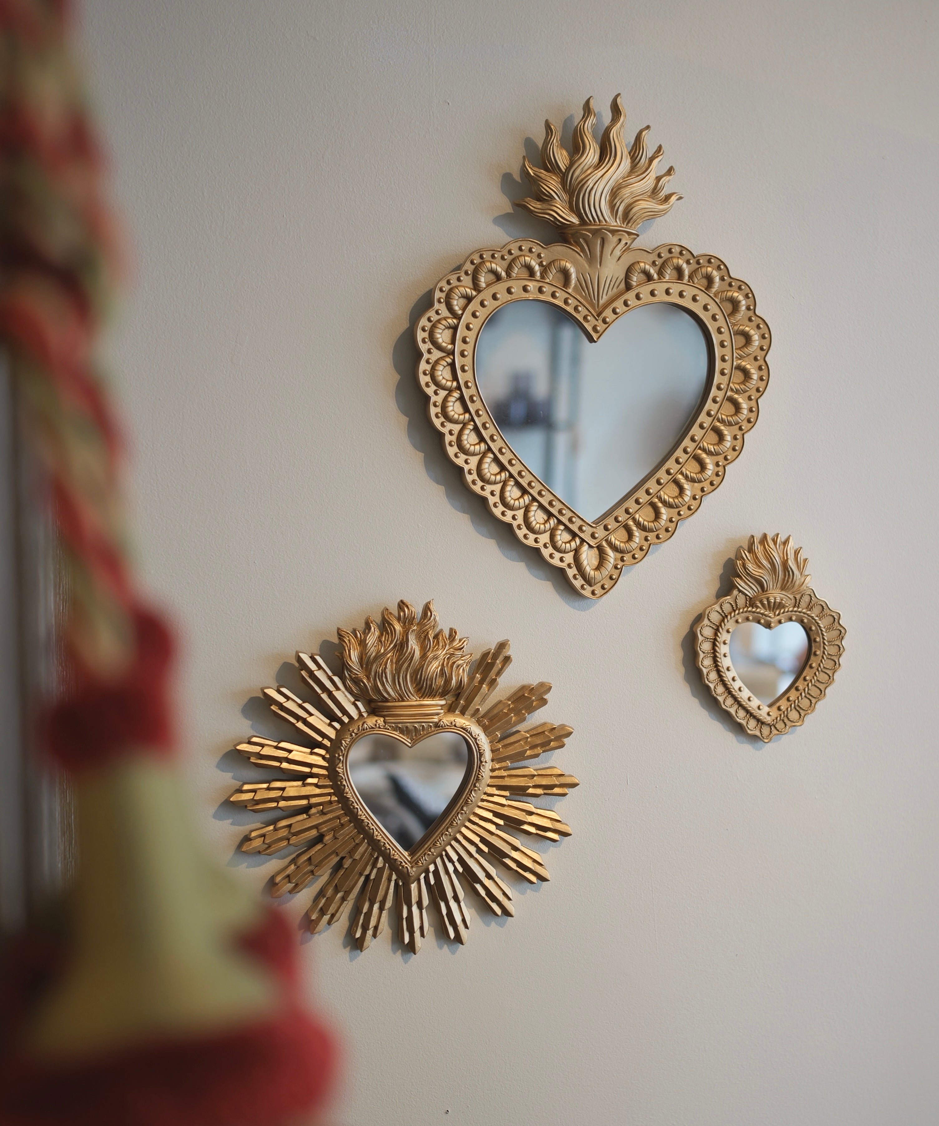 Gilded Ex-Voto Heart Mirror