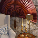 Burgundy and Burnt Orange Wall Fan