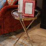 Minimal Small Gold Side Table