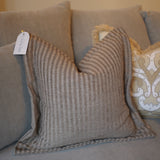 Taupe Brown Stripe Cushion Cover 45x45