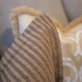 Taupe Brown Stripe Cushion Cover 45x45