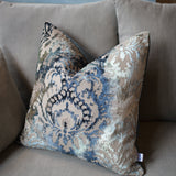 Blue Velvet Baroque Cushion Cover 53cm x 53cm
