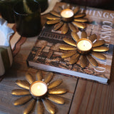 Metal Flower Tea-light Holder