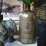 Large Distressed Silver Glass Vase