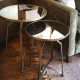 Mirror Top set of 2 Side Tables