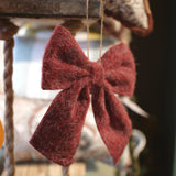 Burgundy Fabric Hanging Bow