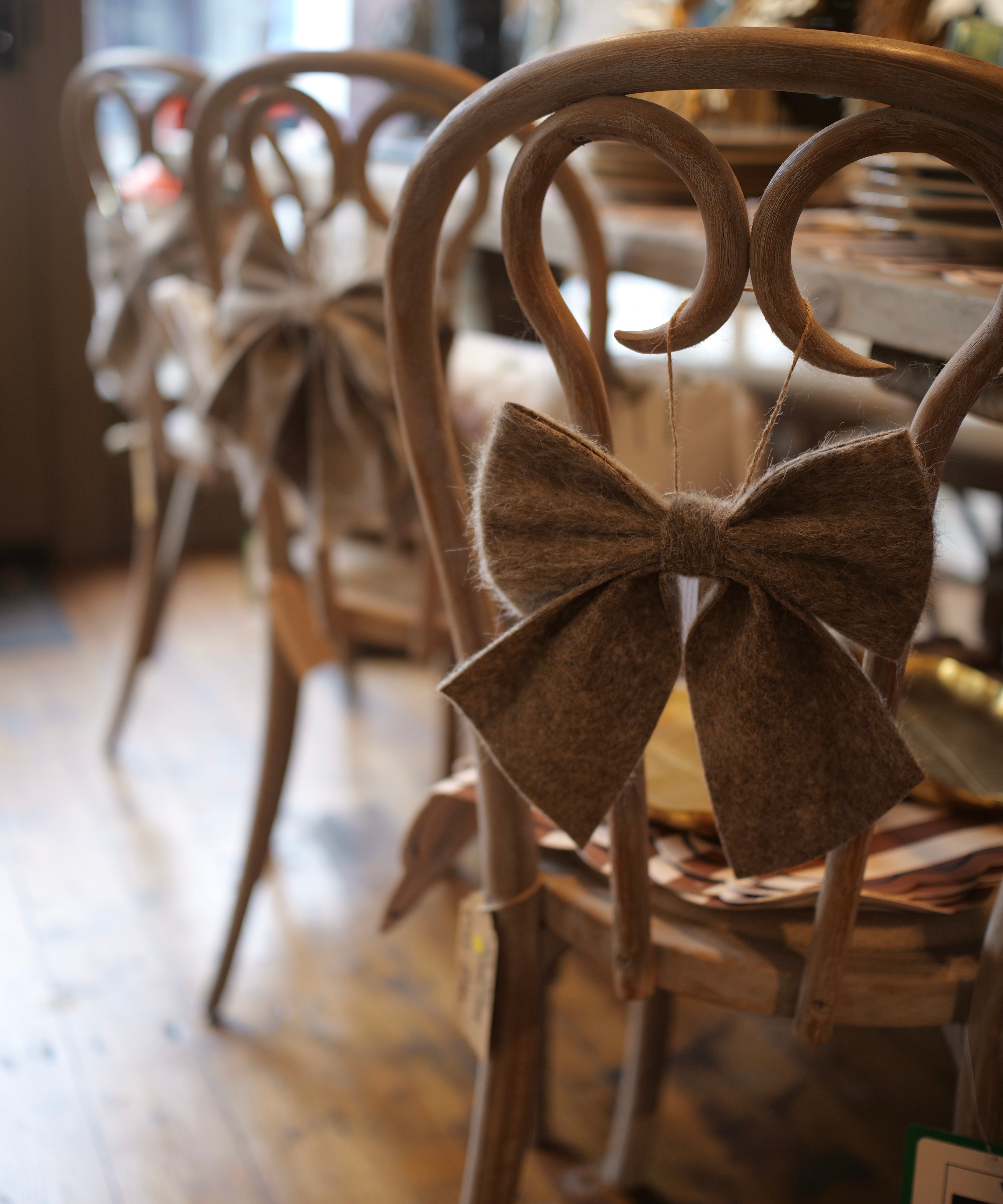 Burgundy Fabric Hanging Bow