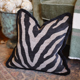 Animal Print Cushion Cover with Ruche 45x45