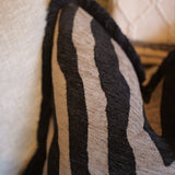 Animal Print Cushion Cover with Ruche 45x45
