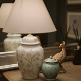Large Floral Ginger Jar Lamp Base | Neutral
