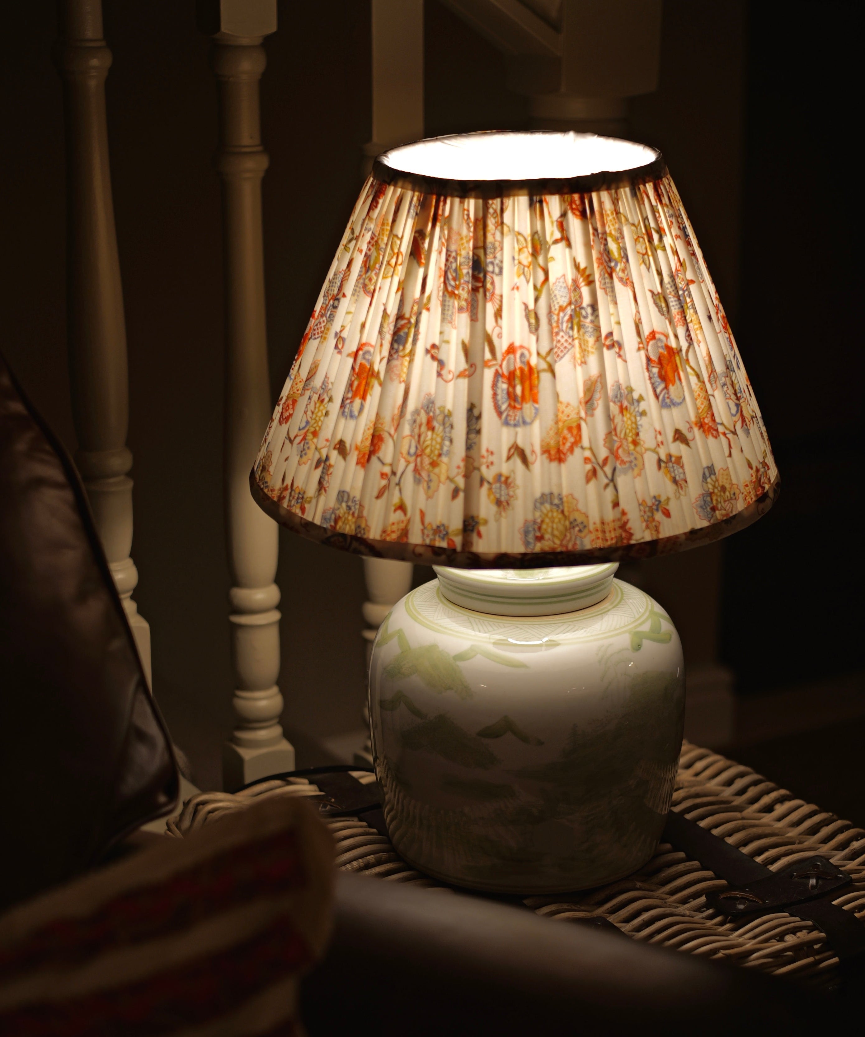 Colourful Floral Print Pleated Shade 35cm
