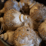Cream and Glitz Bauble with Tassel