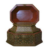 Set of 3 Hand-Painted Octagonal Keepsake Boxes