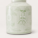 Sage Floral Ceramic Ginger Jar Lamp Base - Pick'n'mix