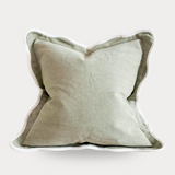 Sage Scalloped Edge Cushion