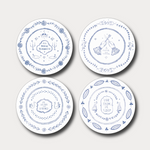 Set of 4 French Dessert Plates