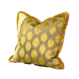Golden Trim Floral Cushion