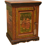 Hand-Painted Rajasthani Cabinet Boho Accent Cupboard for Unique Interiors