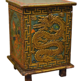 Chinese Painted Chest / Side Table