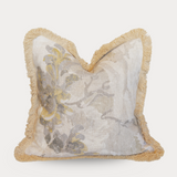 Fringe Edge Floral Patterned Cushion 45x45