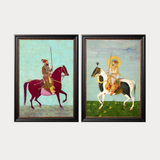 Mughals - Horsemen Framed Print