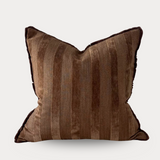 Dark Brown Stripe Cushion 45x45