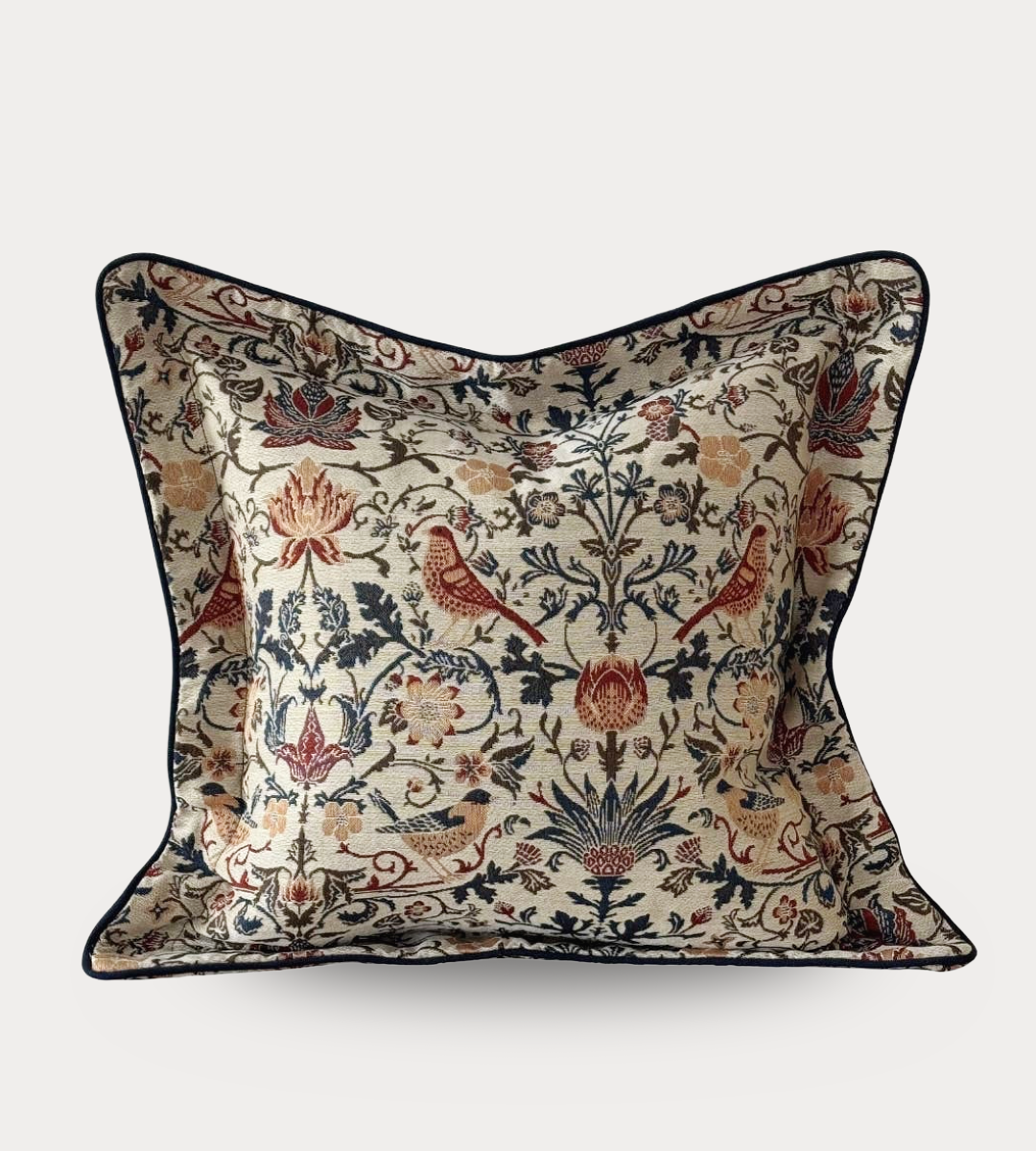 Floral Patterned Flanged Edge Cushion 45x45cm