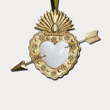 Milagro White Heart with Arrow