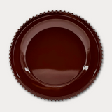 Beaded Maroon Charger Plate`