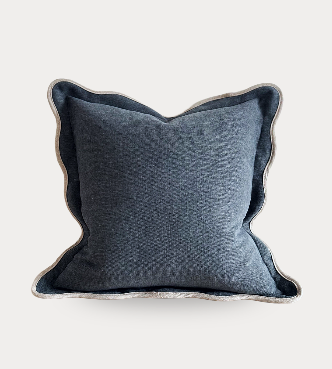 Navy Blue Scalloped 45x45
