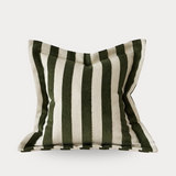 Olive Green Stripe Cushion 45x45cm