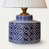 Cobalt Blue Trellis Ceramic Lamp - Pick'n'mix