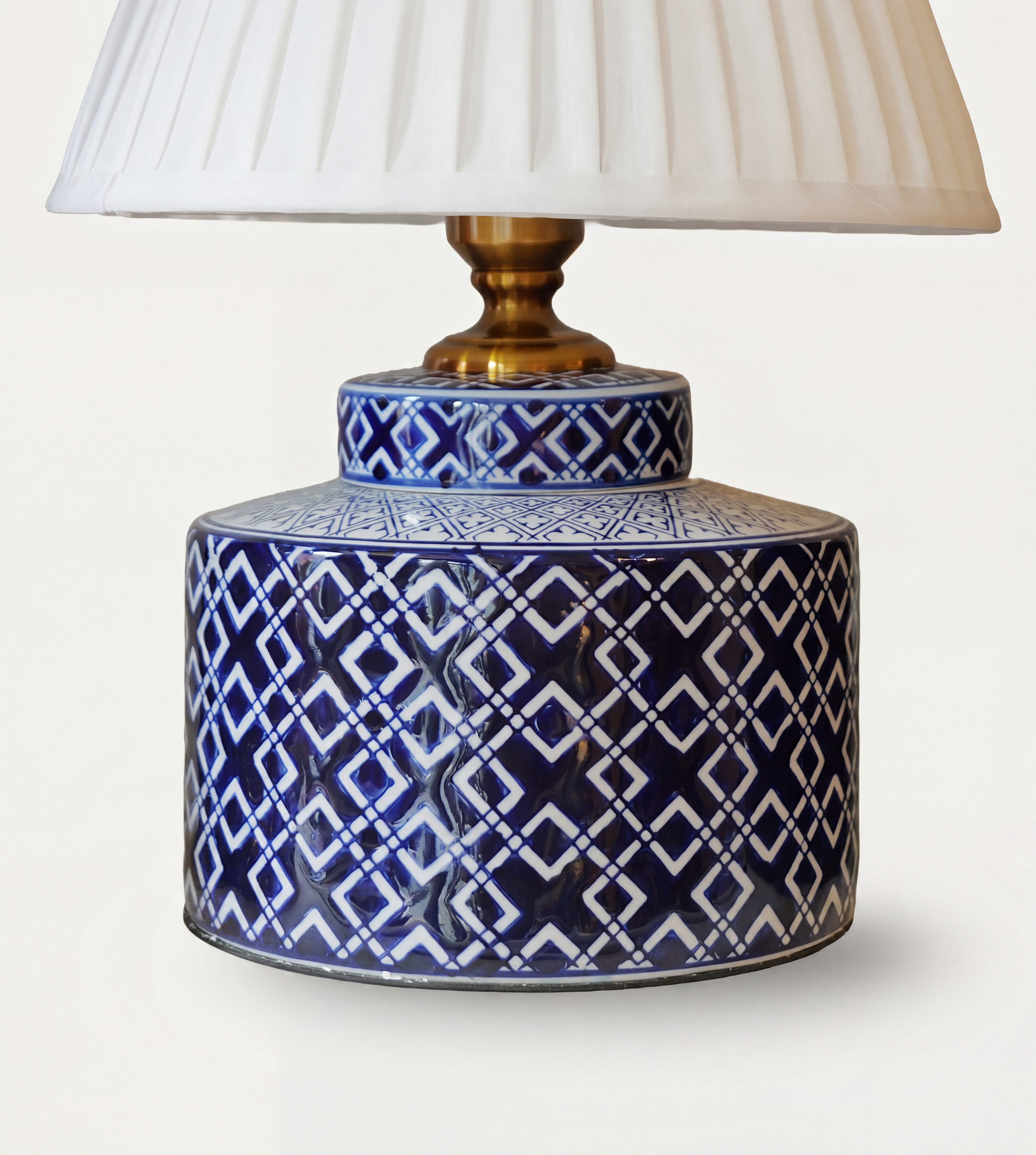 Cobalt Blue Trellis Ceramic Lamp - Pick'n'mix